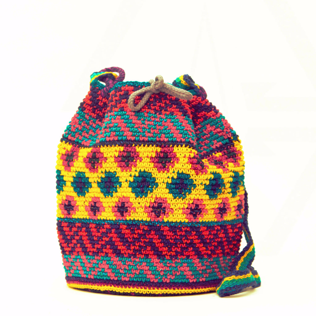 Mini Handwoven Mochila Bag - Wayuu Tribe - MOCHILAS WAYUU BAGS 